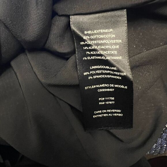 Alice + Olivia Elana Blue Tweed Mini Skirt Size 4 / Small - Picture 5 of 5